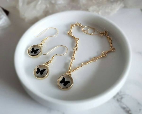 Alternate image for Butterfly Jewelry Set
