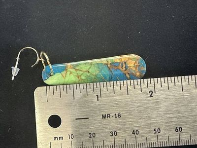 Alternate image for Labradorite Style Polymer Clay Earrings