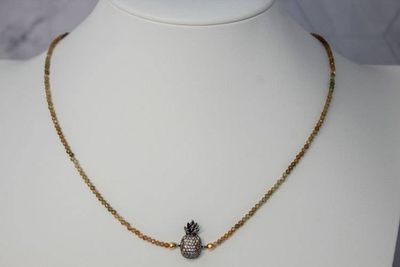Alternate image for Golden Harvest Tourmaline Pineapple Necklace