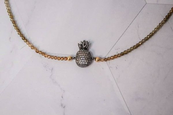Alternate image for Golden Harvest Tourmaline Pineapple Necklace