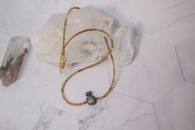 Alternate image for Golden Harvest Tourmaline Pineapple Necklace