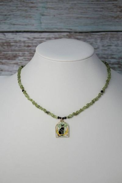 Primary image for Midnight Familiar Peridot and Black Tourmaline Necklace