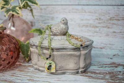 Alternate image for Midnight Familiar Peridot and Black Tourmaline Necklace
