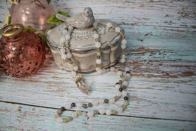 Alternate image for Whispering Grove White Jade and Clear Quartz Crystal Point Necklace