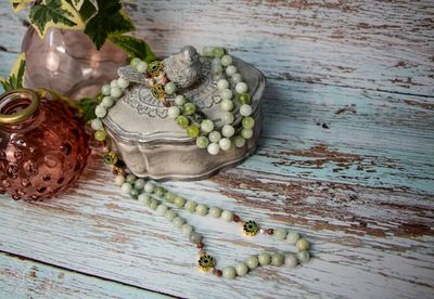 Primary image for Serne Lotus Serpentine and Cloisonné Lotus Blossom Necklace