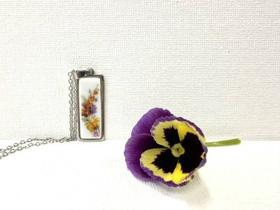 Alternate image for Broken China Pendant Necklace, Handmade Wearable Floral Artsy Jewelry from broken Fine Bone China