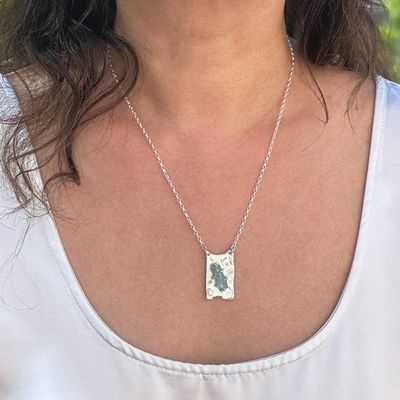 Alternate image for Sterling Silver Aquamarine Pendant Necklace