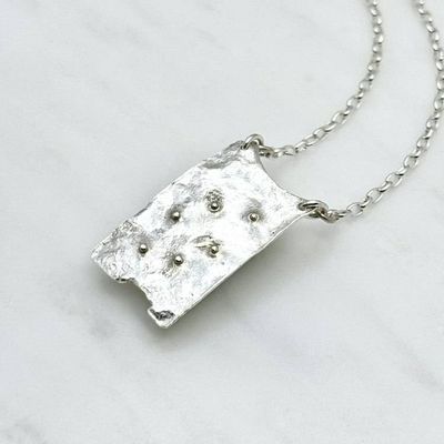 Alternate image for Sterling Silver Aquamarine Pendant Necklace