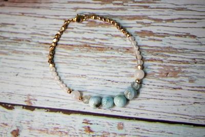 Primary image for Celestial Tides Rainbow Moonstone and Larimar Bracelet