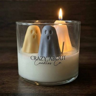Alternate image for Ghost Trio Soy Candle – Halloween Tumbler Candle