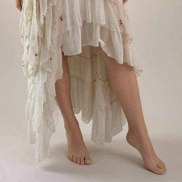 Alternate image for Handcrafted Romantic Tiered High Low Ruffle Dress with Embellished Lace Bodice