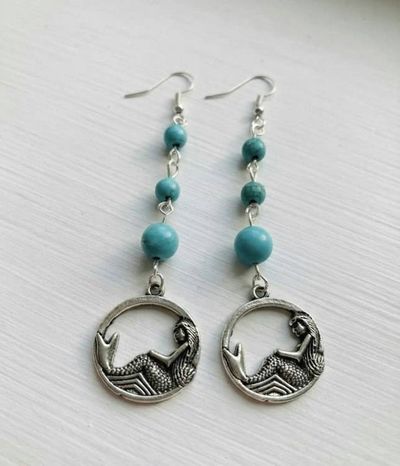 Alternate image for Mermaid Turquoise Dangle Earrings