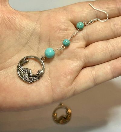 Alternate image for Mermaid Turquoise Dangle Earrings