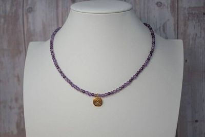 Alternate image for Amethyst Serenity Lotus Blossom Necklace