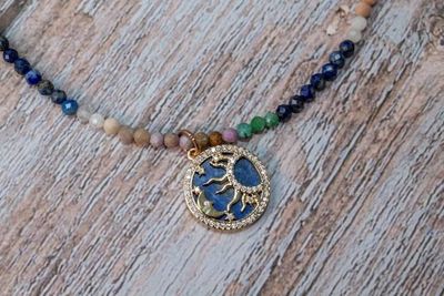 Alternate image for Celestial Harmony Multi Gemstone Moon and Sun Necklace