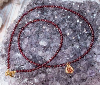 Primary image for Pomegranate Goddess Persephone Garnet Necklace