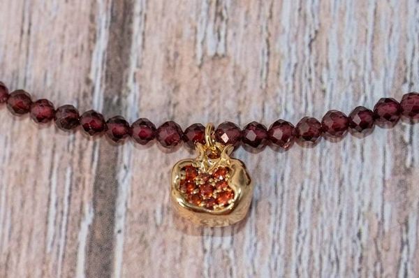 Alternate image for Pomegranate Goddess Persephone Garnet Necklace
