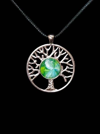 Alternate image for Tree Of Life Pour Paint Pendant