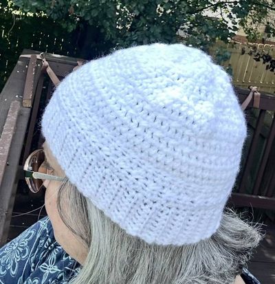 Alternate image for Crochet Everyday White Winter Beanie