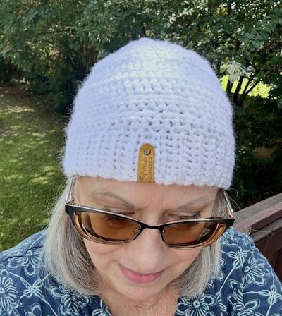 Alternate image for Crochet Everyday White Winter Beanie
