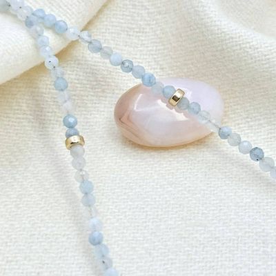 Alternate image for Aquamarine & Baroque Pearl Gold-Filled Necklace