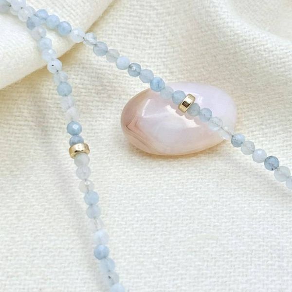 Alternate image for Aquamarine & Baroque Pearl Gold-Filled Necklace