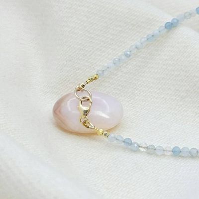 Alternate image for Aquamarine & Baroque Pearl Gold-Filled Necklace