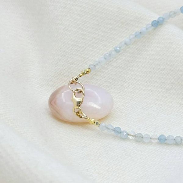 Alternate image for Aquamarine & Baroque Pearl Gold-Filled Necklace