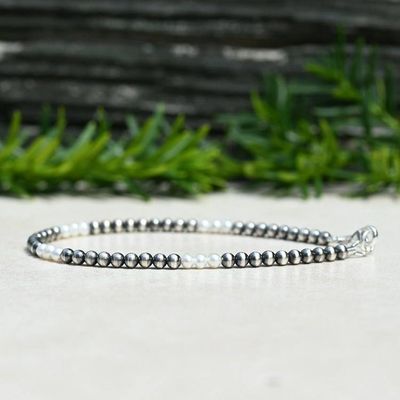 Alternate image for Navajo Style and Freshwater Pearl Sterling Bracelet