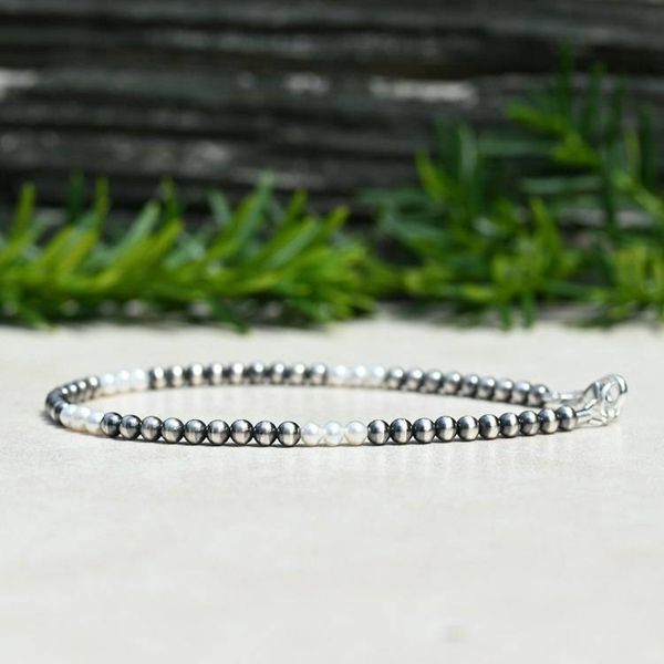 Alternate image for Navajo Style and Freshwater Pearl Sterling Bracelet
