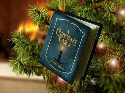 Alternate image for A Christmas Carol by Charles Dickens - miniature book Christmas ornament