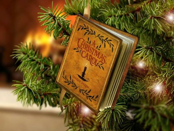 Alternate image for A Christmas Carol by Charles Dickens - miniature book Christmas ornament