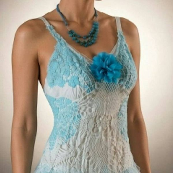 Alternate image for Handcrafted Ethereal Blue Ombre Tulle Gown with Lace Bodice
