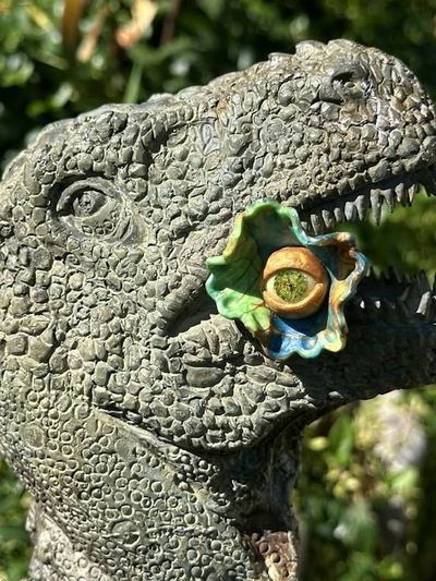 Primary image for Polymer Clay Flower Eyeball brooch