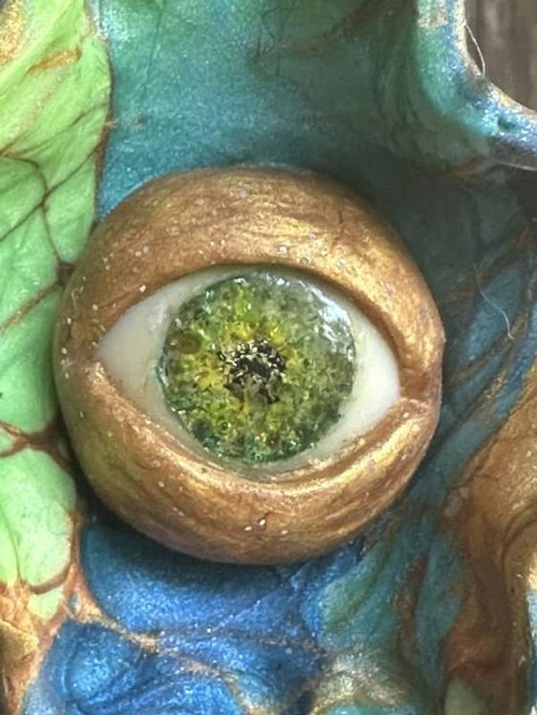 Alternate image for Polymer Clay Flower Eyeball brooch