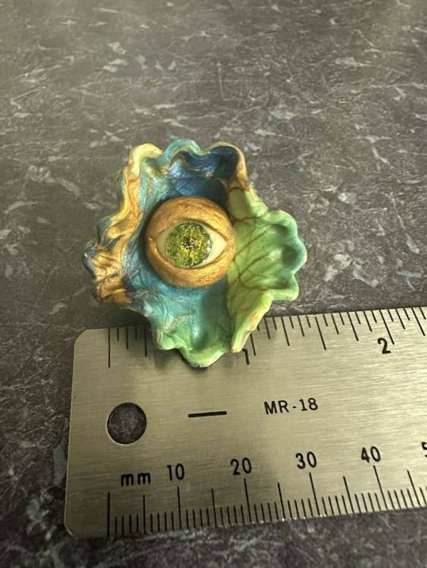 Alternate image for Polymer Clay Flower Eyeball brooch