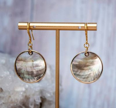 Primary image for Midnight Tide Black Lip Mother of Pearl Earrings