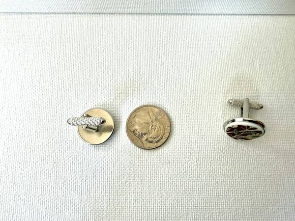 Alternate image for Cufflinks from vintage broken plates upcycled  porcelain/ china recycled  broken plates/cups unique accessory handmade her/him Fathers Day