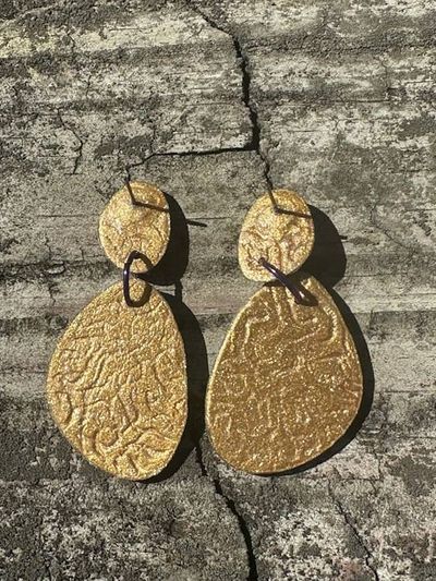 Alternate image for Liquid Metal Series Polymer Clay Earrings