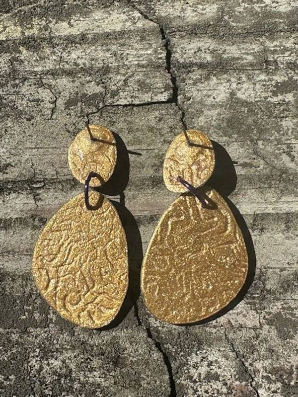 Alternate image for Liquid Metal Series Polymer Clay Earrings