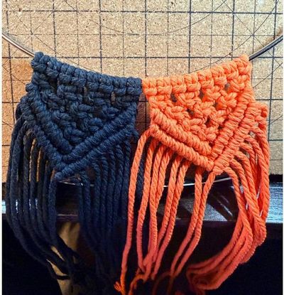 Alternate image for Handmade Macrame Halloween Indoor Wreath with Spider and Spider Web
