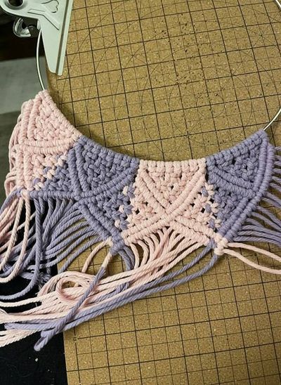 Alternate image for Spring Wreath Decor for Spring  - Macrame Fiber Art Door and Wall Hanging
