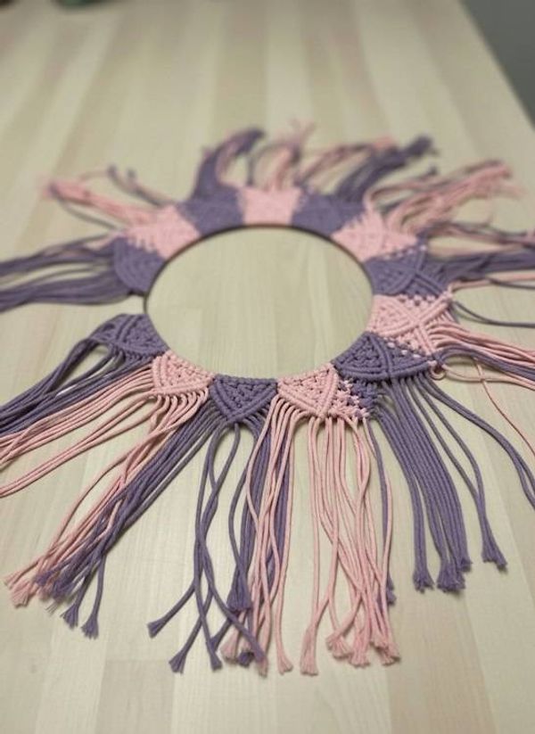 Alternate image for Spring Wreath Decor for Spring  - Macrame Fiber Art Door and Wall Hanging