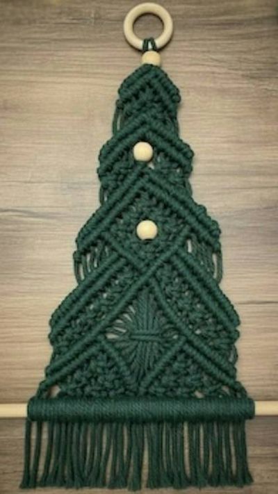 Alternate image for Macrame Christmas Tree Decor - Unique Boho Decor Handcrafted for Indoors