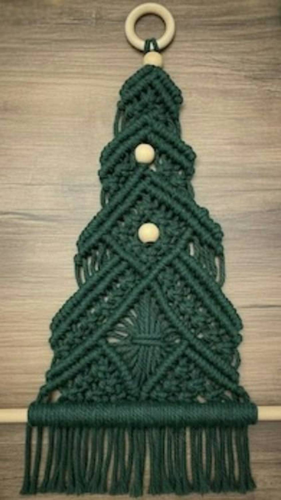 Macrame Christmas Tree Decor - Unique Boho Decor Handcrafted for Indoors
