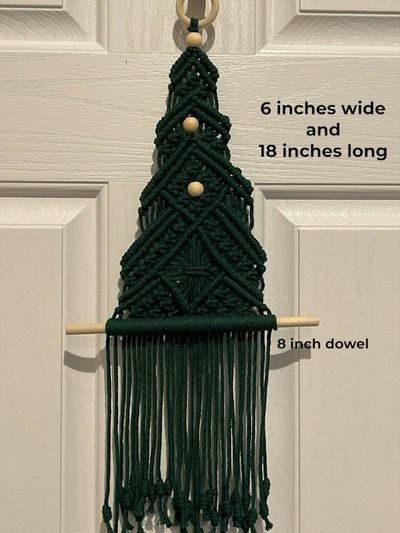 Alternate image for Macrame Christmas Tree Decor - Unique Boho Decor Handcrafted for Indoors