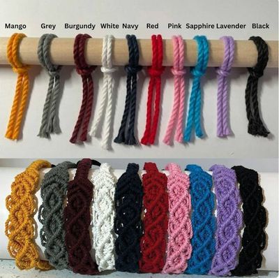Alternate image for Headband Hair Accessories, Handmade Spa Macrame Boho Hair Accessory made with Recycled Cotton