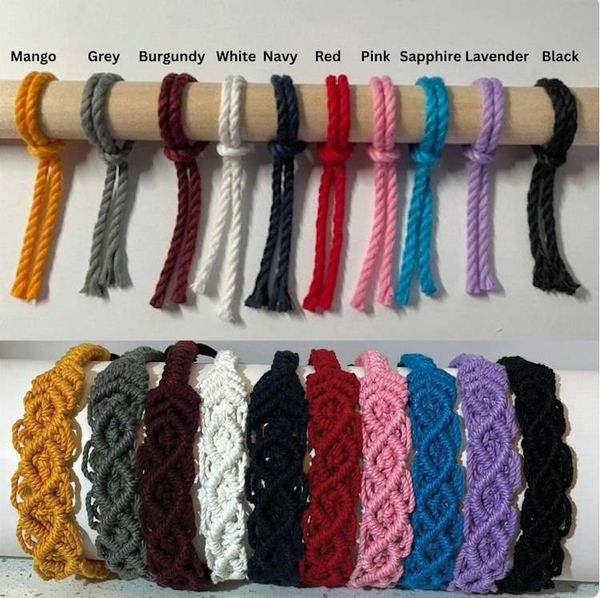 Alternate image for Headband Hair Accessories, Handmade Spa Macrame Boho Hair Accessory made with Recycled Cotton