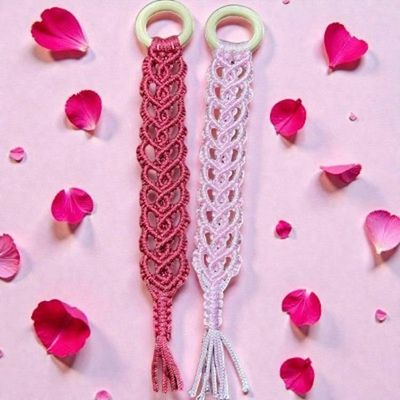 Alternate image for Valentines Day Decor, Handmade Macrame Hanging Heart, Boho Door Hanger, Bookmark