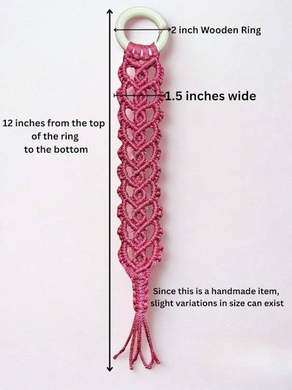 Alternate image for Valentines Day Decor, Handmade Macrame Hanging Heart, Boho Door Hanger, Bookmark